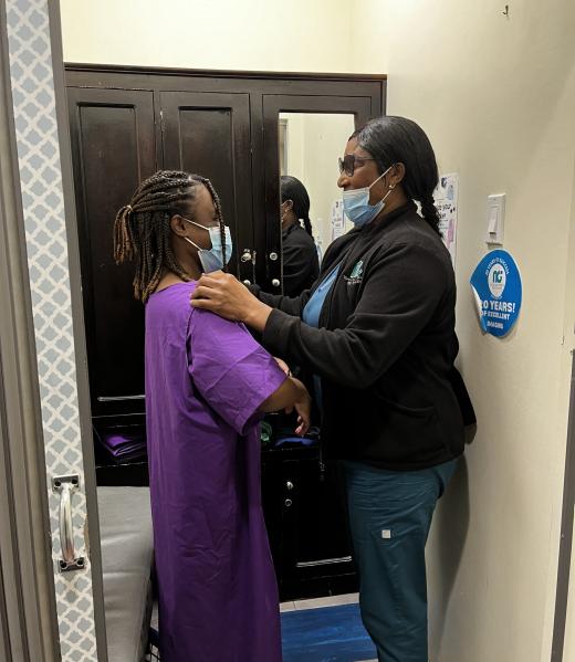 Treatment Area change room Attendant interaction